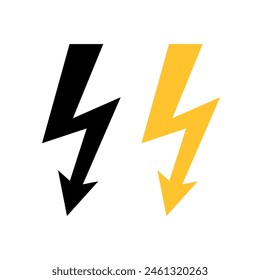 High Voltage Warning Icon. Danger Icon. Electric Shock Danger Icon. Vector Illustration. 