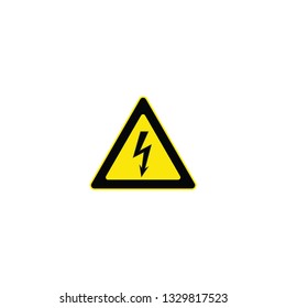 high voltage warning sign on a white background