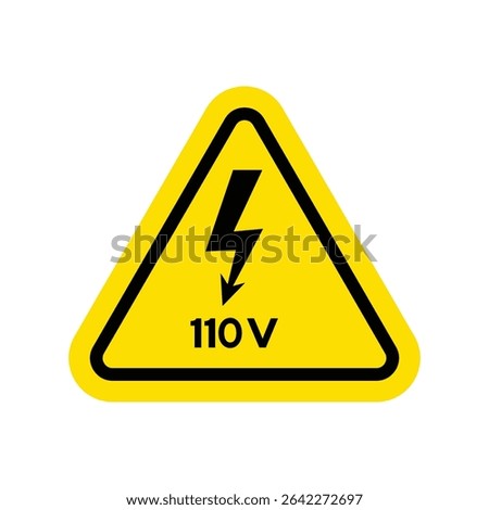 High voltage warning sign template, Danger defeat by electric current high symbol