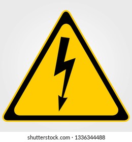 High Voltage Warning sign. Vector illustration.