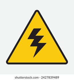 High Voltage Warning Sings Symbol