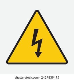 High Voltage Warning Sings Symbol