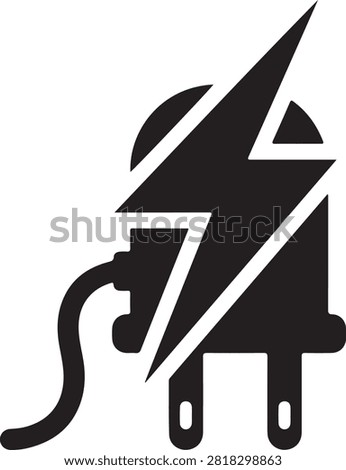 High voltage warning symbol for electrical safety awareness.