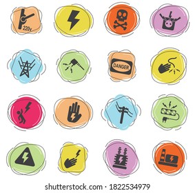 high voltage web icons for user interface design