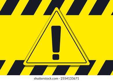 High voltage yellow warning tape. Perfect seamless vector illustration.