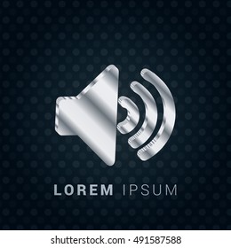 High Volume 3D silver/platinum metallic chromium precious Icon / Logo Design