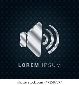 High Volume 3D silver/platinum metallic chromium precious Icon / Logo Design