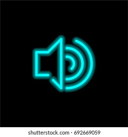 High Volume blue glowing neon ui ux icon. Glowing sign logo vector