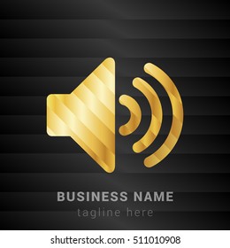 High Volume Gold and Black silk fashion premium icon / Logo