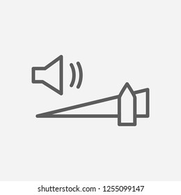 High volume icon line symbol. Isolated vector illustration of  icon sign concept for your web site mobile app logo UI design.
