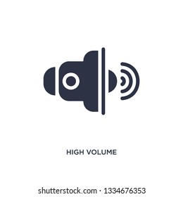 high volume icon. Simple element illustration from user interface concept. high volume editable symbol design on white background. Can be use for web and mobile.