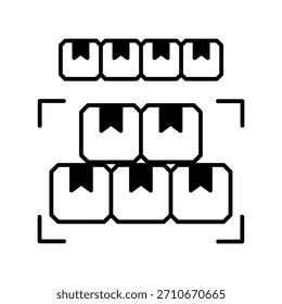 Hohes Volumen-Symbol auf weißem Hintergrund, Vektorgrafik