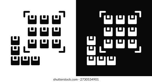 Icono de alto volumen estilo de fondo blanco y negro