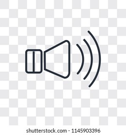 High volume loudspeaker vector icon isolated on transparent background, High volume loudspeaker logo concept