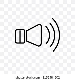 High volume loudspeaker vector icon isolated on transparent background, High volume loudspeaker logo concept
