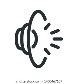 high volume - minimal line web icon. simple vector illustration. concept for infographic, website or app.