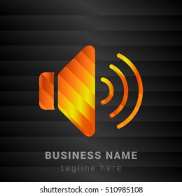 High Volume Orange, Yellow and Black silk fashion premium icon / Logo