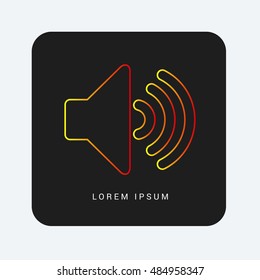 High Volume Red & Orange gradient attractive line thin icon / logo design