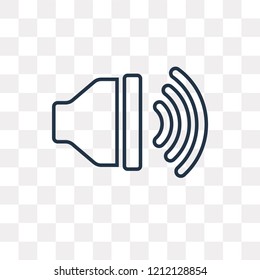 High Volume vector outline icon isolated on transparent background, high quality linear High Volume transparency concept can be used web and mobile