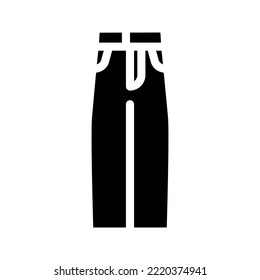 high waist pants clothes glyph icon vector. high waist pants clothes sign. isolated symbol illustration