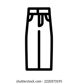 high waist pants clothes line icon vector. high waist pants clothes sign. isolated contour symbol black illustration