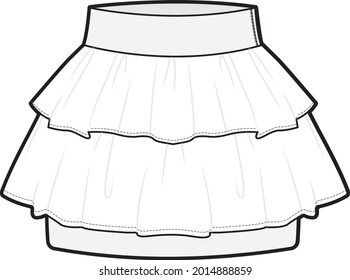 Fashion Skirts Flounce Skirts Phillip Lim Flounce Skirt black-natural white abstract pattern elegant 