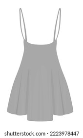 High waist skirt. vector illustration
