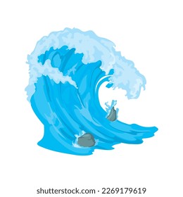 diseño de alta onda sobre blanco