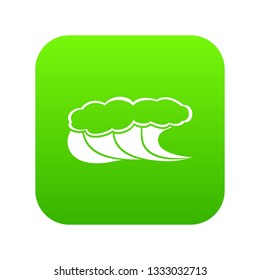 High waves with foam icon in simple style isolated on white background. Water and ocean symbol