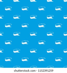 High waves with foam pattern vector seamless blue repeat for any use