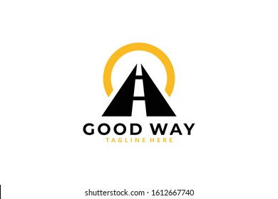 High Way Logo Icon Vector Of Road Isolated