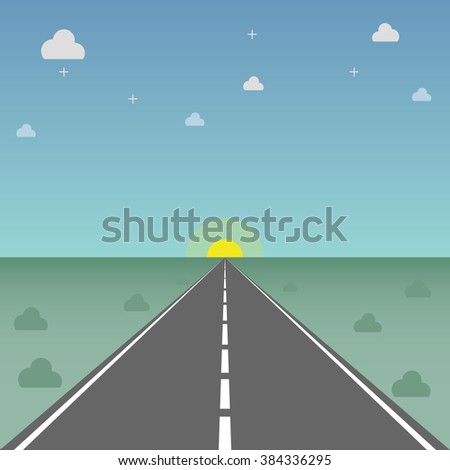 High way to success. Flat design concept for business, financial, marketing, banking, advertising, commercial, event, success, target, investment and communication