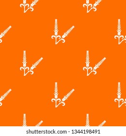 High wheat pattern vector orange for any web design best
