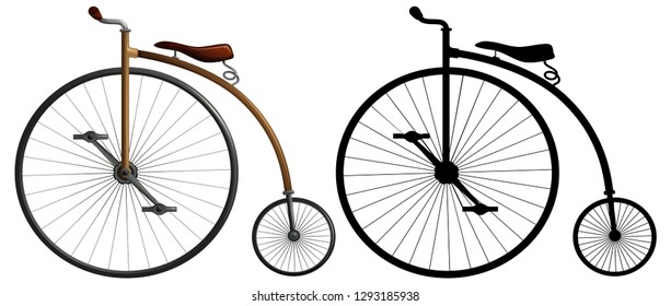 old time bike with big wheel