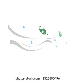 High Wind illustration. windy weather