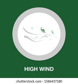 High Wind illustration. windy weather