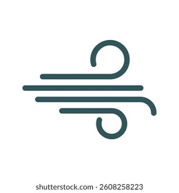 High wind vector icon. Meteorology sign. Graph symbol for travel, tourism and weather web site and apps design, logo, app, UI