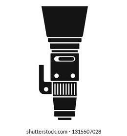 High zoom lens icon. Simple illustration of high zoom lens vector icon for web design isolated on white background