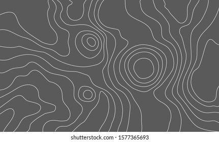 Contorno topográfico de alta altitud en el estilo de alambres conectados. El concepto de patrón geográfico condicional y topografía. Blanco y negro. Cibersistemas, interconectados. Ilustración vectorial.