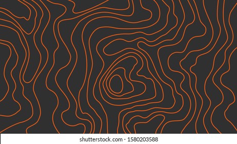 High-altitude topographic contour in the style of connected wires. The concept of a conditional geographical pattern and topography. Cybersystems, interconnected. Vector illustration.