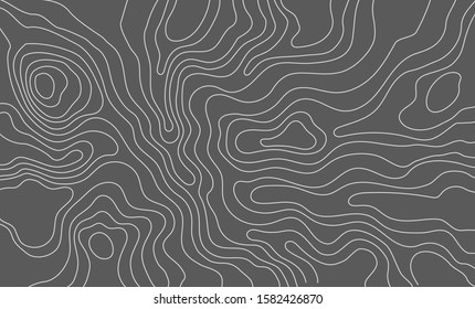 High-altitude topographic contour in the style of connected wires. The concept of a conditional geographical pattern and topography. Black and white. Cybersystems, interconnected. Vector illustration.