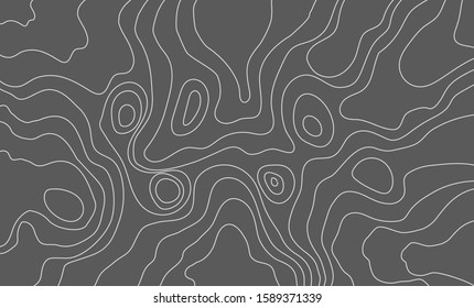 High-altitude topographic contour in the style of connected wires. The concept of a conditional geographical pattern and topography. Black and white. Cybersystems, interconnected. Vector illustration.