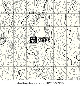 High-altitude topographic contour in the style of connected wires. Concept of a conditional geographical pattern and topography. Black & White. Cybersystems, interconnected. Vector illustration.