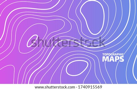 High-altitude topographic contour in the style of connected wires. The concept of a conditional geographical pattern and topography. Mother-of-pearl breeze, interconnected. Vector illustration.