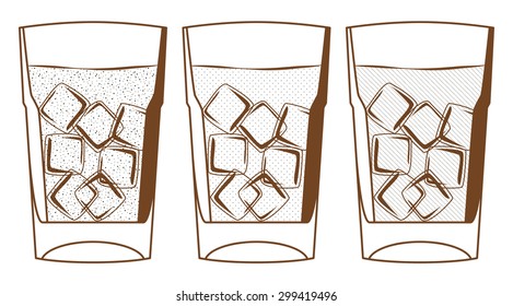Highball cocktails set
