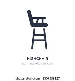 highchair icon on white background. Simple element illustration from Buildings concept. highchair icon symbol design.