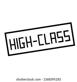 HIGH-CLASS stamp on white
