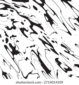 High-contrast abstract artwork featuring fluid black shapes on a white background, creating a dynamic visual effect with varied textures and forms