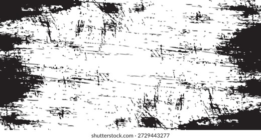 A high-contrast abstract background featuring a distressed, grunge texture with a mix of black and white elements.