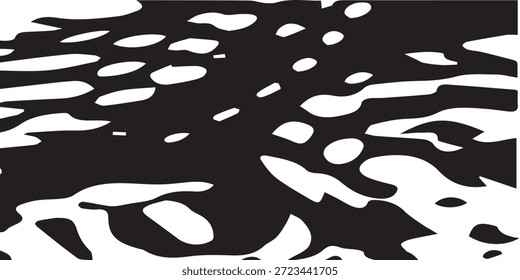 Un patrón abstracto de alto contraste que se asemeja a los reflejos de luz sobre el agua, creado con Formas en blanco y negro.